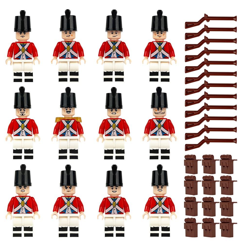 Royal Navy Soldiers Building Blocks, Napoleonic British Army Mini Figures Scene Building Set 4.5cm