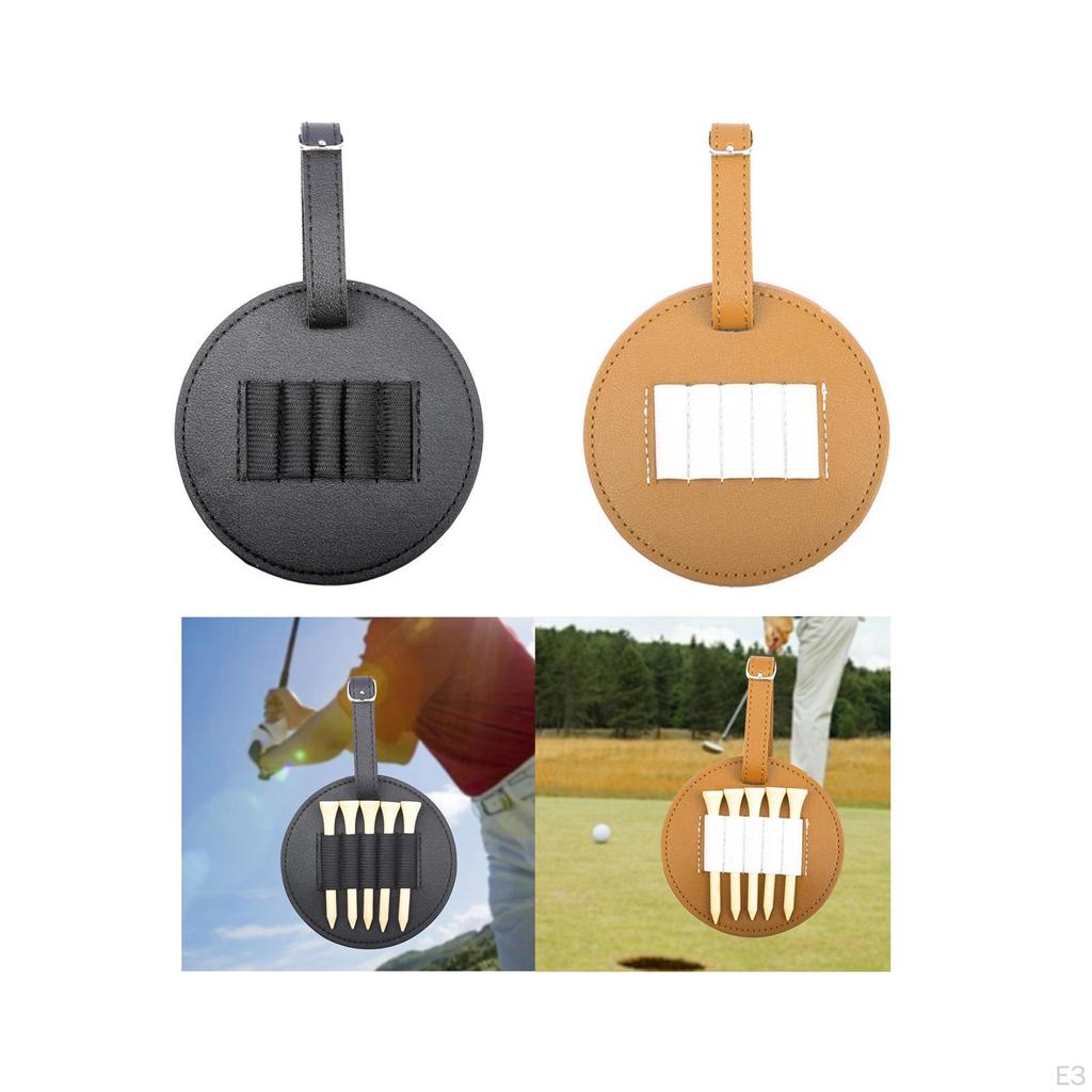 Golf Tee Halter Beutel Tasche Passend für alle Marken Befestigbarer Hängestrap PU Leder Taille