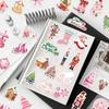 50PCS Pink Christmas 2 Series Gift Graffiti Stickers DIY Luggage Notebook Water Cup Computer Waterproof Stickers