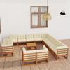 Day and Night - Day and Night Garden Furniture Set 14 Pieces Honey Brown Pine Wood Cushions