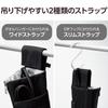 Elecom Haarglätter bis zu Hängend oder Temporäres Seitliches Kabel 2 Schwarze Halterung, Hitzebeständig 250°C, Aufbewahrung, 2-Wege-Aufbewahrung, Reißverschluss, Tasche, Gurte, Reise,