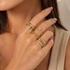Luxuriöser schlangenförmiger Diamant-Pavé-Knöchelring - Retro Leichter Modeschmuck