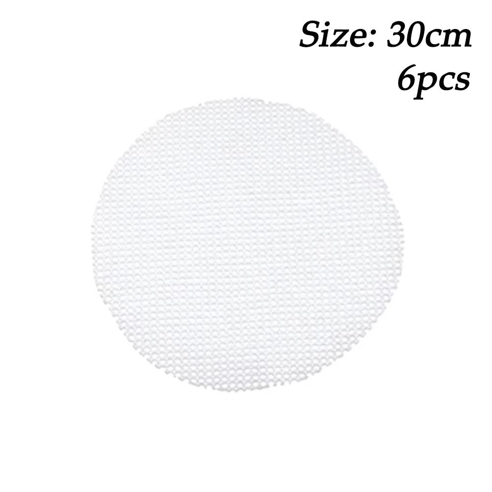 6pcs/set Reusable Silicone Non-Stick Steamer Liners Steaming Mat for Bamboo Steamer Cooking Heat Resistant Kitchen Tool