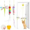 1/3/5pcs Pet Cat Interactive Toy Elastic Cat Scratch Rope Retractable Door Hanging Funny Toys Pet Playing Teaser Cat Supplies
