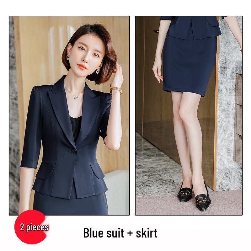 Women's Professional Short Sleeve Blazer & Skirt Suit - Spring/Summer Collection