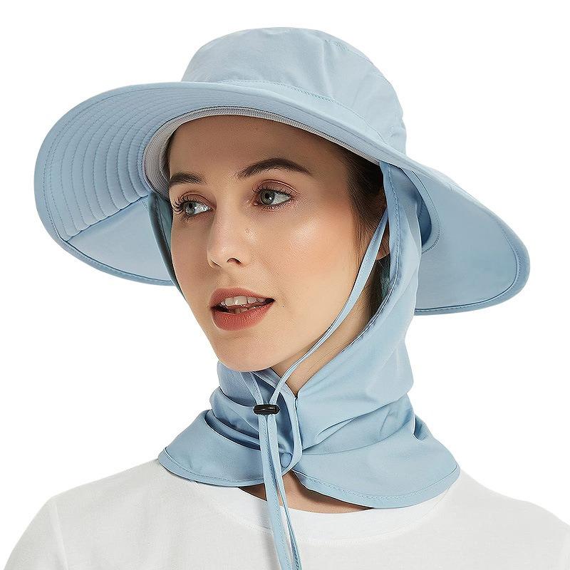Summer women's bucket hat outdoor men's big eaves sun hat quick-drying ice visor sun protection hat