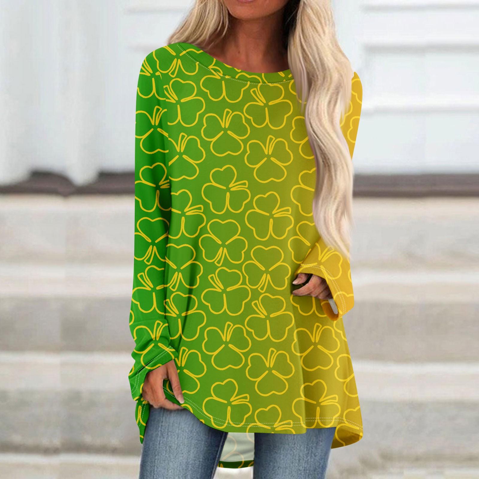 

Женская повседневная модная блузка с цветным принтом и длинным рукавом средней длины L армия зеленый