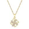 Titanium Steel Rotating Windmill Light Luxury Temperament Gorgeous Full Diamond Necklace Female Versatile Collarbone Chain Titanium Steel Chain