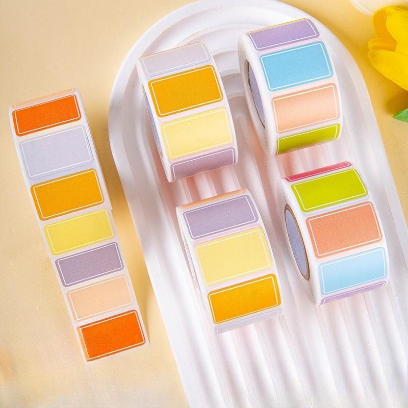 500PCS/Roll Color Label Stickers, Party Stickers, Name Stickers, Self-adhesive Index Labels, File Classification Label Paper