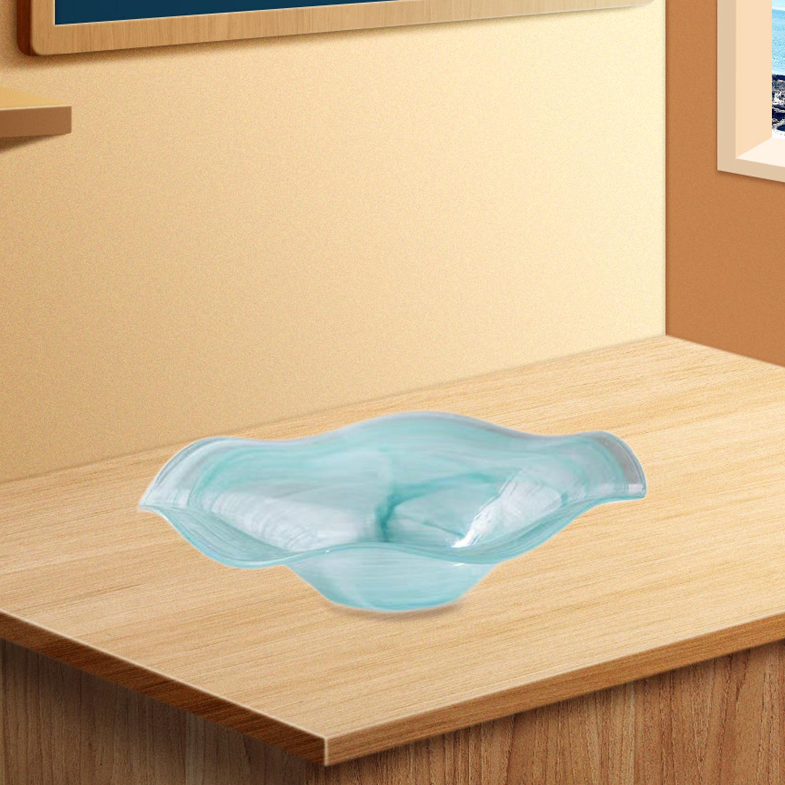 Glass Serving Tray Dessert Display Tray Food Plate Snack Serving Bowl for Cookies Salad Dessert Holiday and Parties