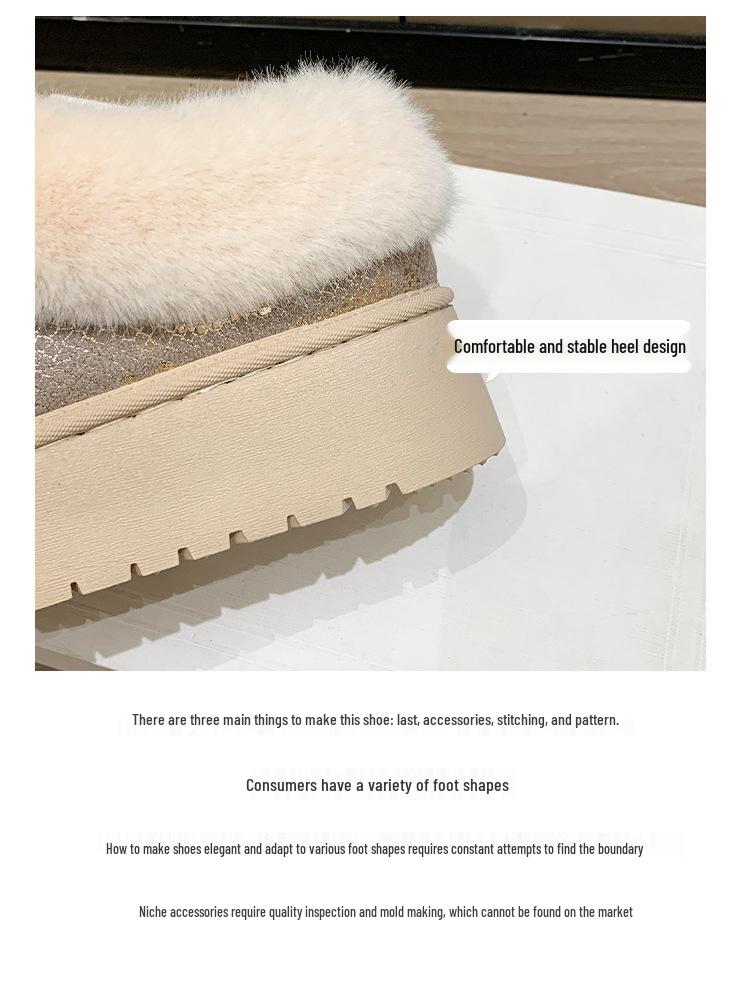 Dámské sněhule nadměrné velikosti s tlustou podrážkou - Teplé, pohodlné, připravené do přírody