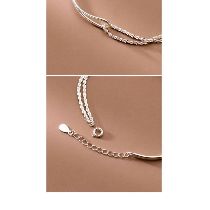 Double Layer Curved Tube Starry Asymmetric Bracelet Fashion Light Luxury Personalized Women Jewelry