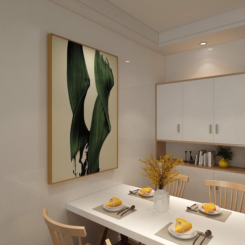 Abstract Green Ribbon Oil Painting Print on Canvas Minimalist Dark Green Posters and Prints Wall Art for Living Room Home Decor