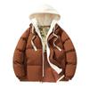 Winter Fake Two-piece Cotton Clothes for Men and Women, New Graphene Warm Thickened Hooded Bread Clothes, Couple Cotton-padded Jacket