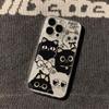 Cute Black & White Cat Clear Phone Case, Sweet Kitten Collage Shockproof Cover for iPhone