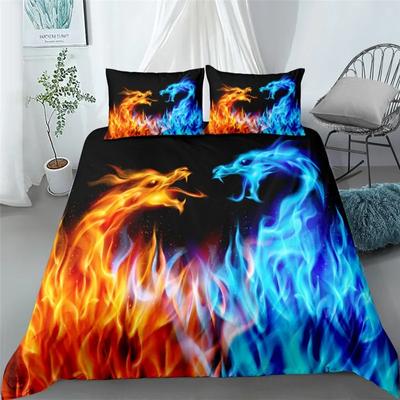 Fire Of Dragon Bettbezug-Set für Einzelbett, Doppelbett, Queensize-Bett, Kingsize-Bett, Super-Kingsize-Bett