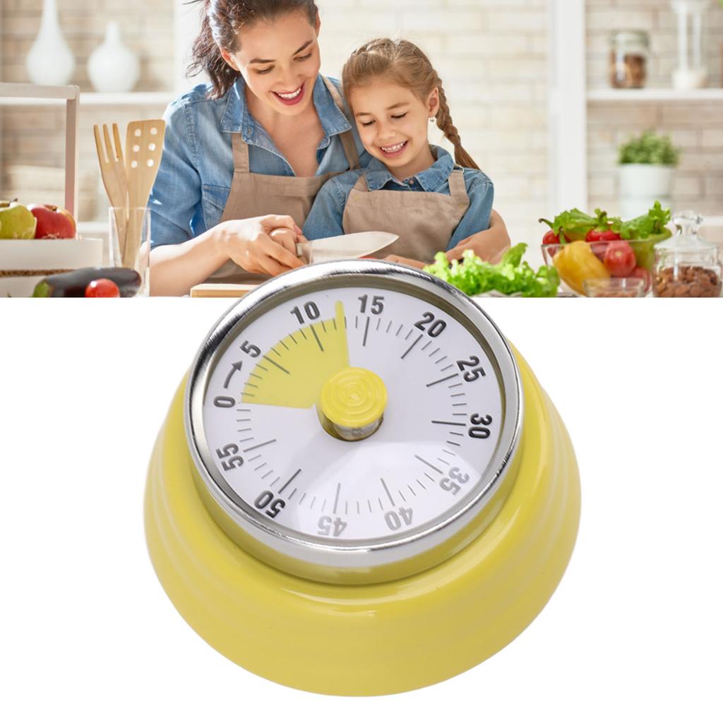 Mechanical Countdown Timer with Visual Display   Stainless Steel Timer for Learning