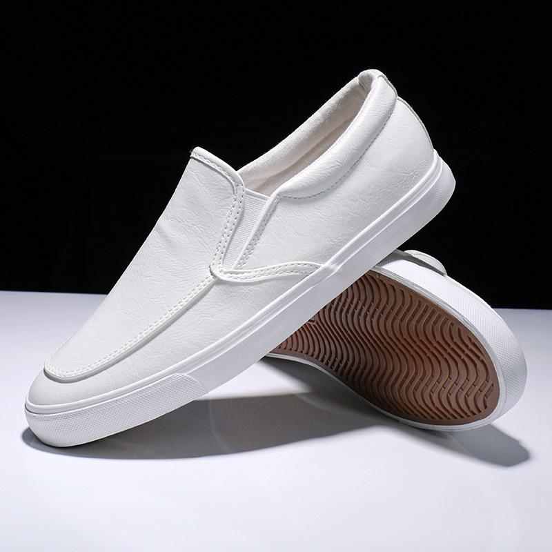 Men's Four Seasons Casual Leather Loafers - Korean Style, Low-Top, Slip-On, Business Casual Shoes