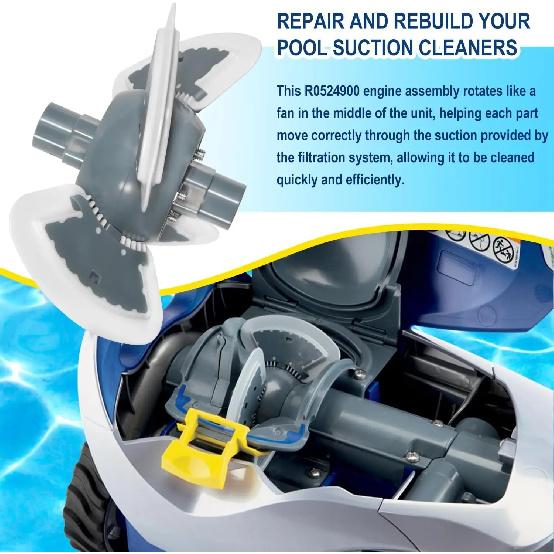 R0524900 Engine Assembly Replacement Parts Rebuild Kit Fit for Zodiac MX8 MX8EL Elite Automatic Suction Side Pool Cleaner Vacuum