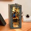 Robotime Rolife DIY Book Nook Japanese Sakura Densya In Books Series Wooden Miniature House with Furniture Doll House Kits Toy