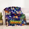 Halloween Friends Trick-or-treat Customize Your Name Blanket Gift Customizable Blanket Warmthful Decor Throw For Seaside Couch Livingroom Bedding