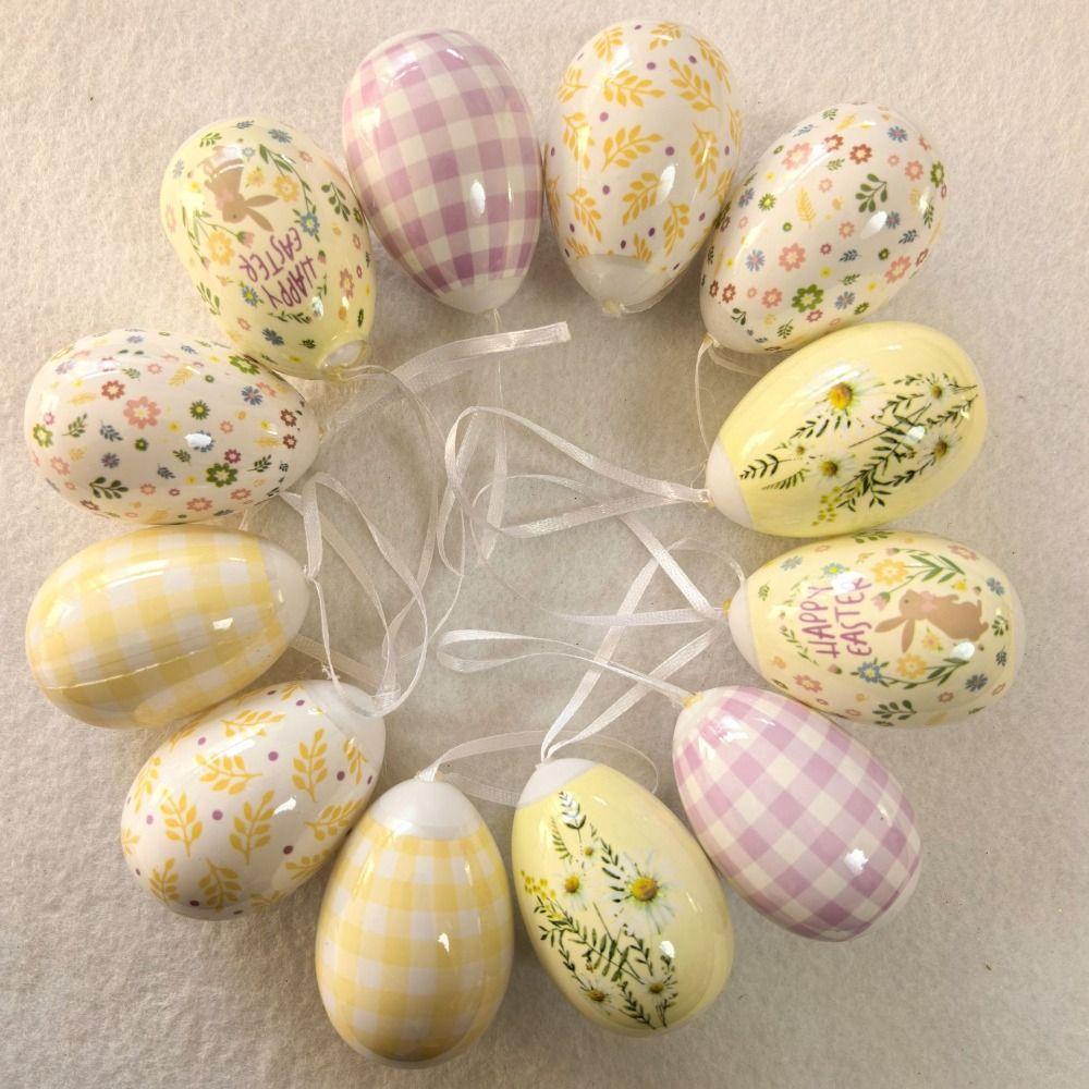 12PCS Scene Decoration Easter Party Atmosphere Easter Egg Easter Egg Props  Home Living Room