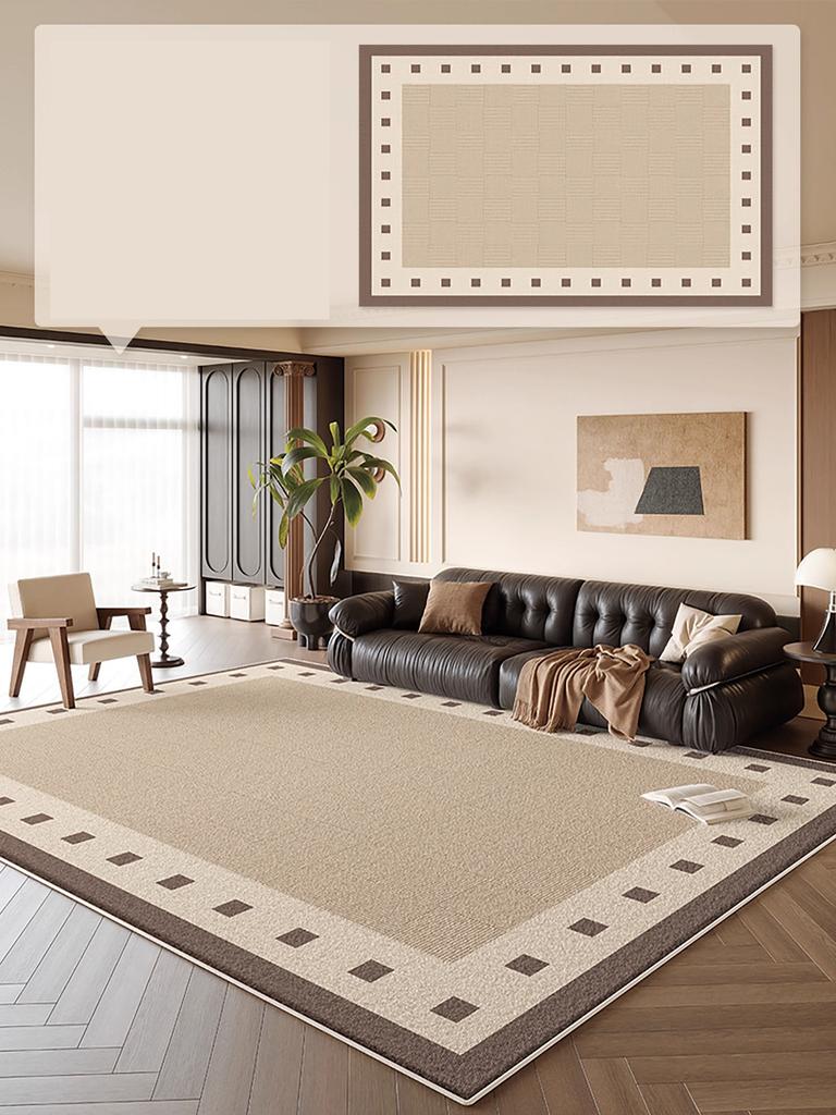 Modern Simple Living Room Carpet Advanced Geometric Pattern Bedroom Rug Large Area Light Luxury Home Decoration Coffee Table Mat