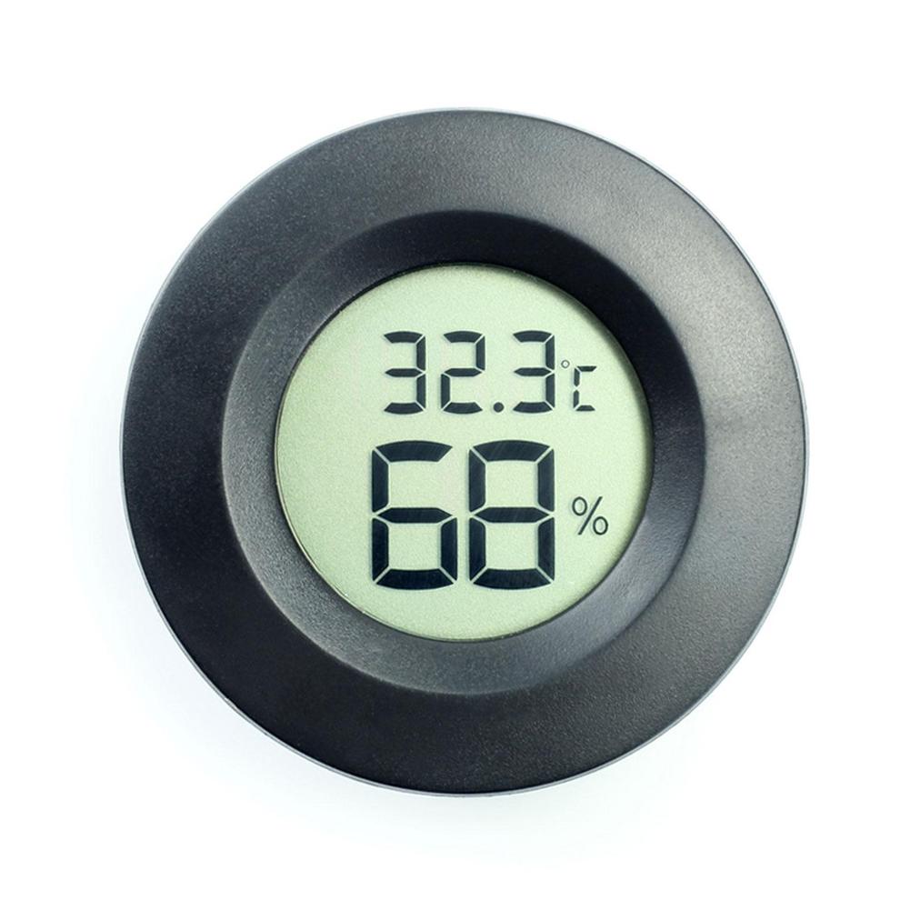 

1/2/4PCS +70°C Mini LCD Digital Thermometer Hygrometer Round Temperature Humidity Tester Sensor Detector For Freezer Cigar Box