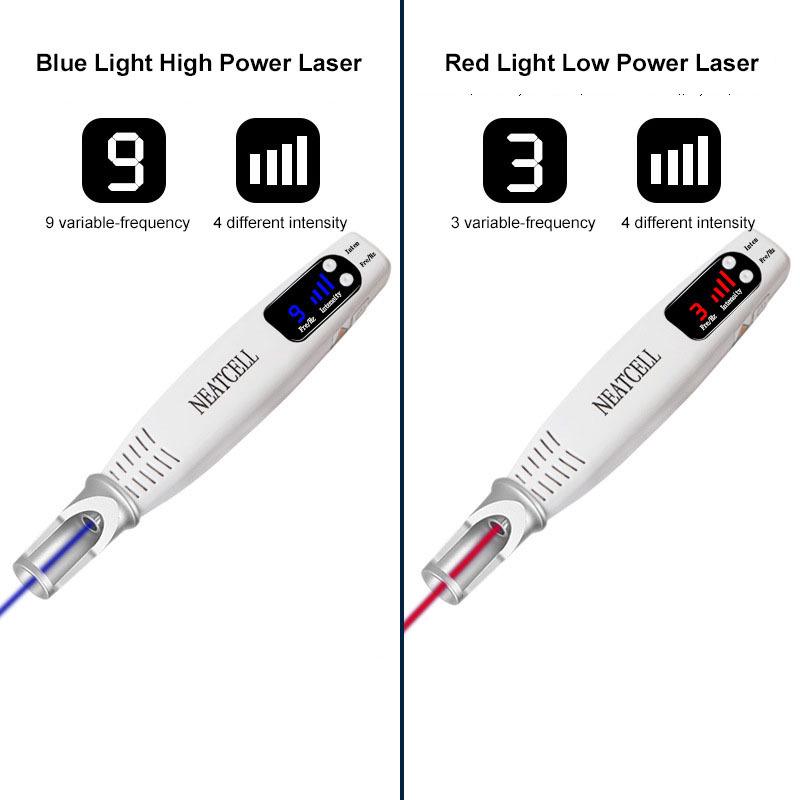 Portable Picosecond Mole and Spot Removal Pen with Red and Blue Light