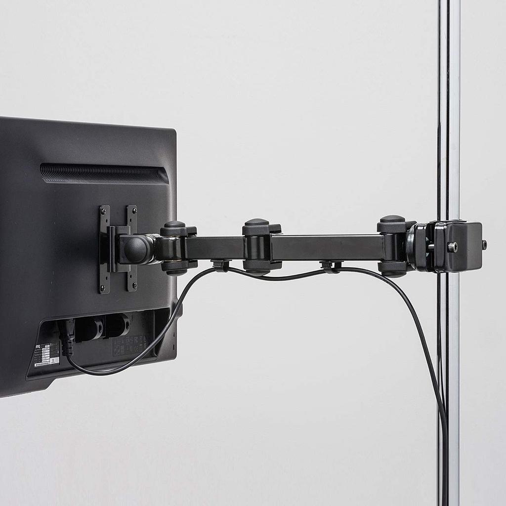 Sanwa Supply Monitor Pole High Load Capacity Black Arm, Mount, (20kg), CR-LA358