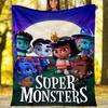 Super Monsters Theme Printed Blanket - Perfect for Couch, Bed, Travel & Outdoor Use | Machine Washable, Cozy & Durable.