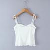 2026 French Style Women's Suit: Embroidered Bandeau Top + Low-Waist Lace-Up Skirt