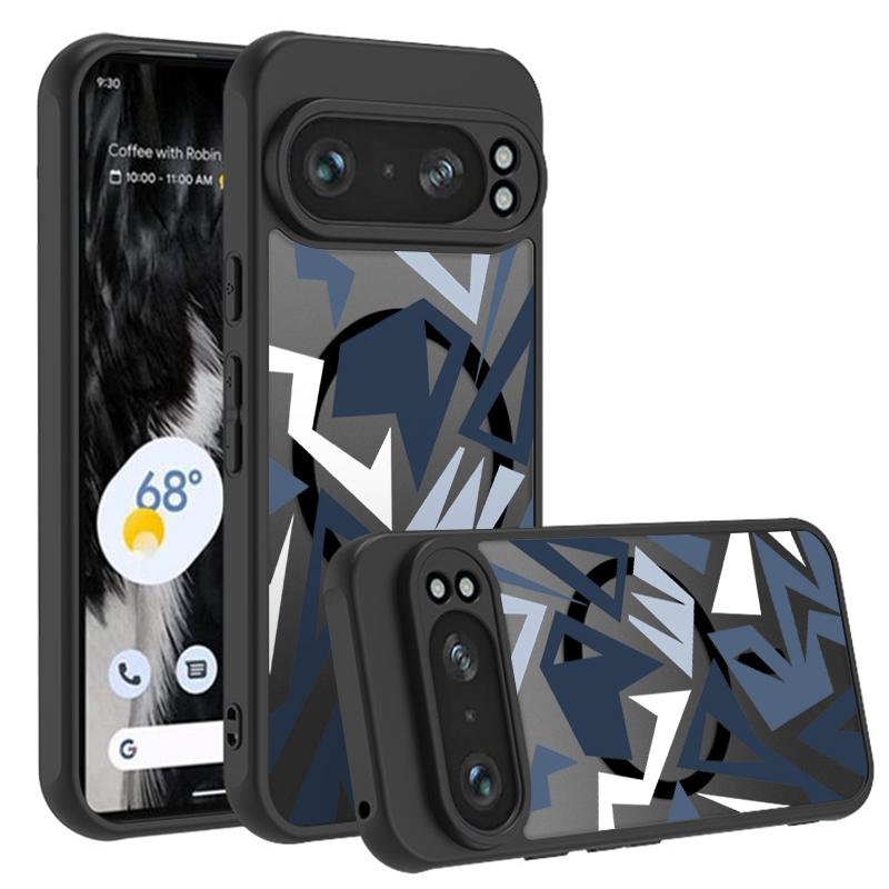 

Матовый Магнитный Чехол Для Google Pixel 10 8 7 Pro 8A 7A Pixel 9 Pro XL Для Беспроводной Зарядки Magsafe Чехол На Телефон Геометрический Узор Google Pixel 9