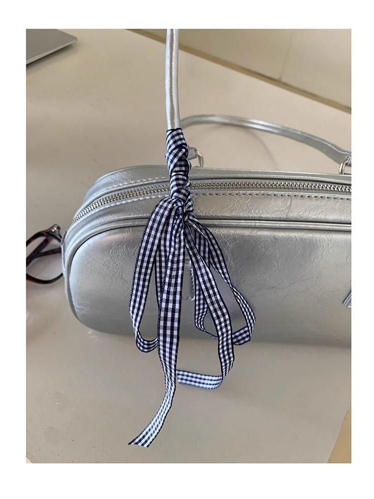 2024 Korean Spring Niche Ballet-Inspired Silver Shoulder Bag: Trendy & Versatile Handbag
