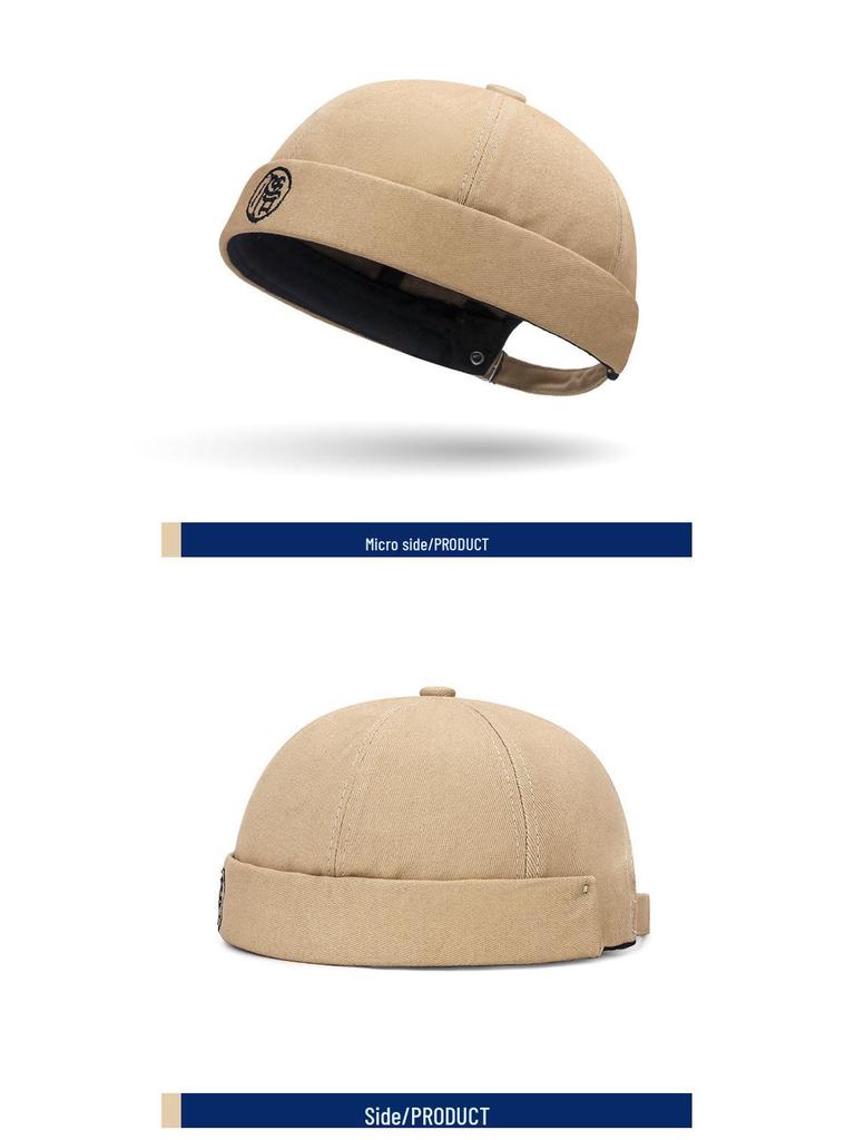 Brättlös melonkeps: Retro Broderad Unisex Street Fashion Hatt