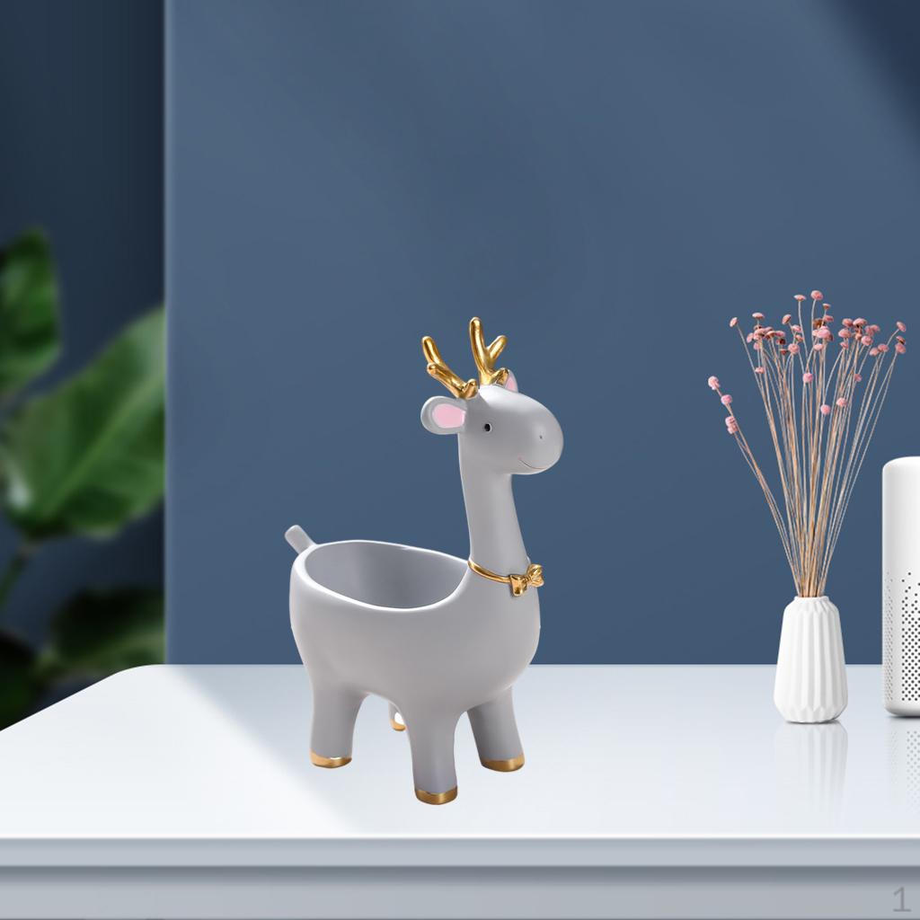 

Creative Entrance Disc Door Key Storage Box Gray Deer