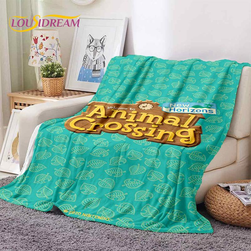 Cute Animal Crossing New Horizons Cartoon Soft Blankets,Throw Blanket Comfortable Blanket for Picnic Beds Sofa Home Bedroom Kids
