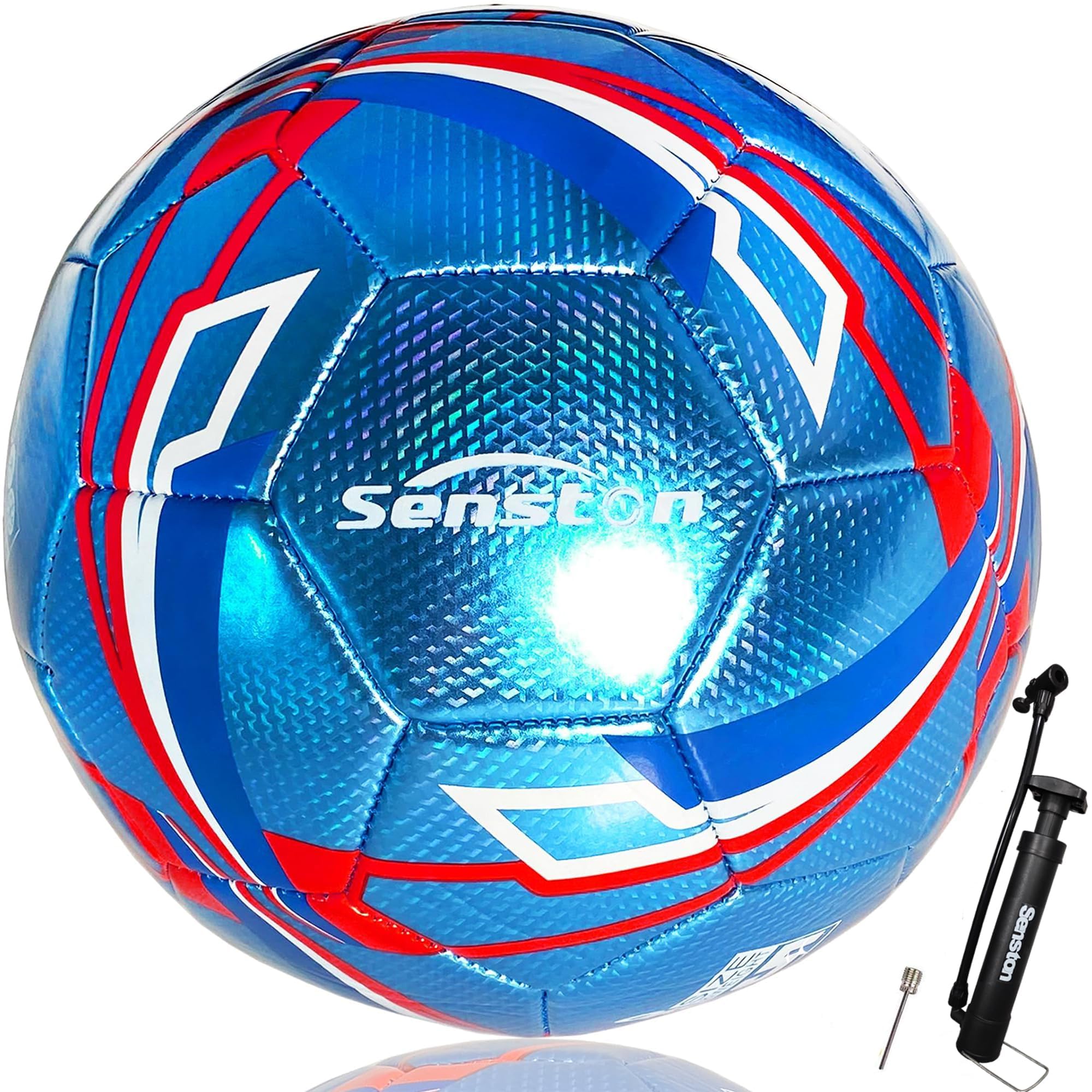 Senston Soccer Ball Size 4 for Kids and Teens, Elementary and Middle School Training Ball, Soccer and Pump