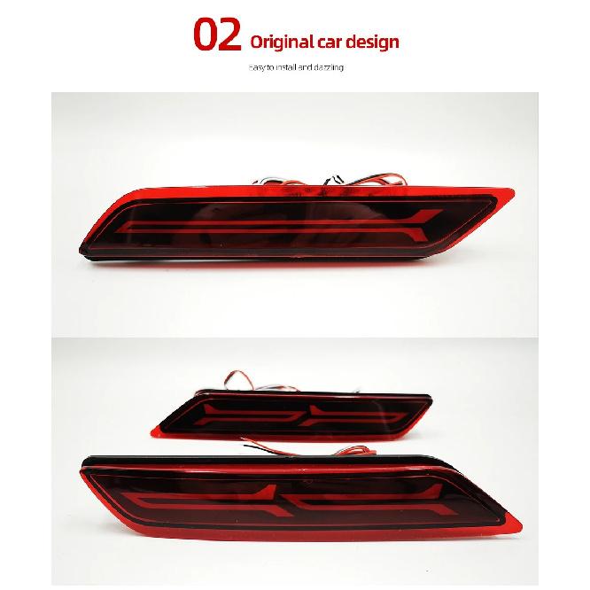 Car Flashing 2PCS For Honda City 2017 2018 2019 LED Rear Bumper Tail Light Fog Lamp Brake Reflector Turn Signal Fog Lamp