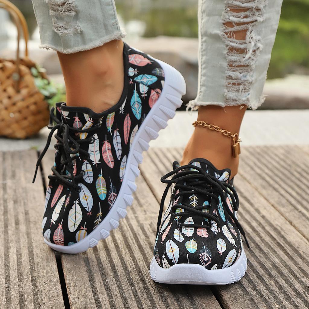Fashion New Ethnic-style Women's Cloth Shoes, Breathable Sports Shoes, Fashionable Flat Cloth Shoes, Women's Soft-soled Casual Shoes