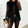 Women's Fashion Faux Jacket Vest Tops Faux  Vest Coat