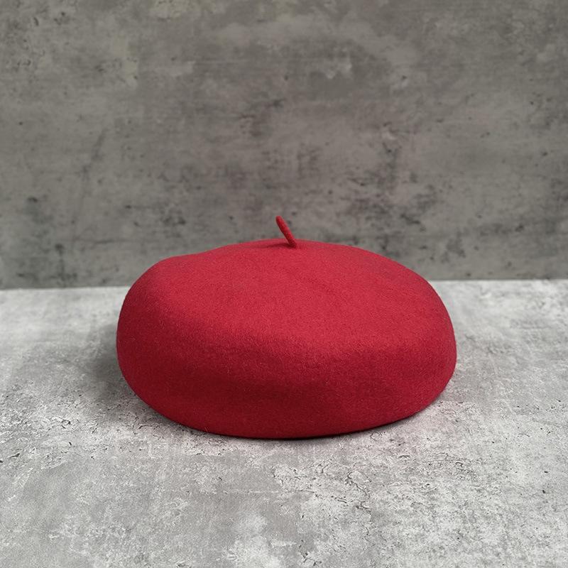 Australische Haar-Baskenmütze Kinder-Malermütze Aufgewertetes gestreiftes Schweißband Zarte dreidimensionale Pilzmütze Wollknospenmütze