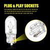 Pack-10 T10 Car Brake Lights, T10 168 192 12V 5WDouble-wire Vehicle Turn Signal Tail Light Replacements, Universal Waterproof Automotive Lighting