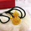 Vietnamese Sand Gold Maitreya Buddha Pendant Necklace for Men & Women