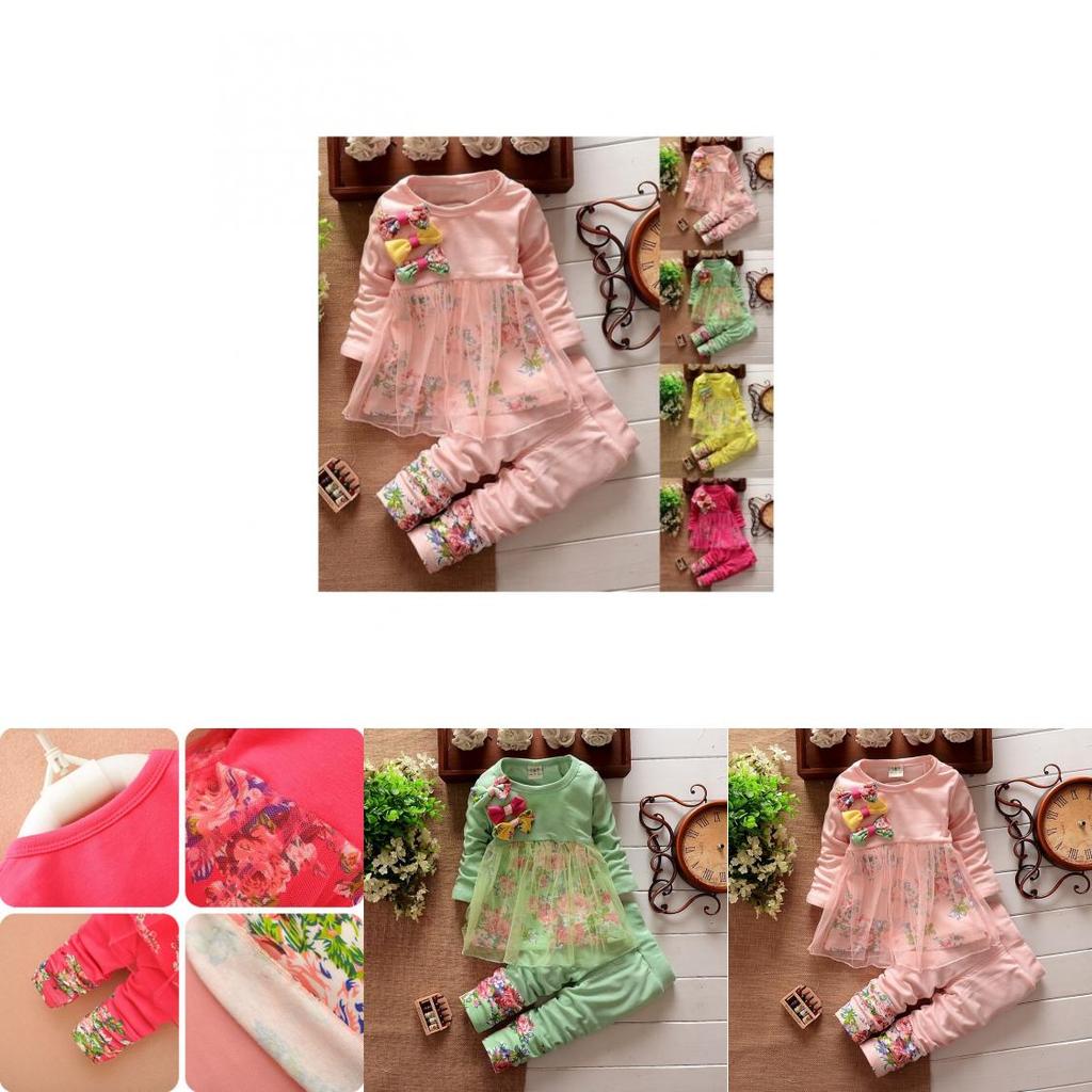 Premium Qualität Kleinkind Säugling Kinder Baby Mädchen Outfits Kleidung T-Shirt Tops Kleid Und Hosen 2-teiliges Set