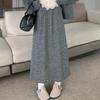 Skirt Womenswear Autumn Winter Mid Long Grey Loose