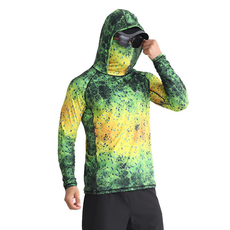 

Мужской быстросохнущий рыболовный костюм Sharkbatxia из ледяного шелка с защитой от солнца UPF50+ M