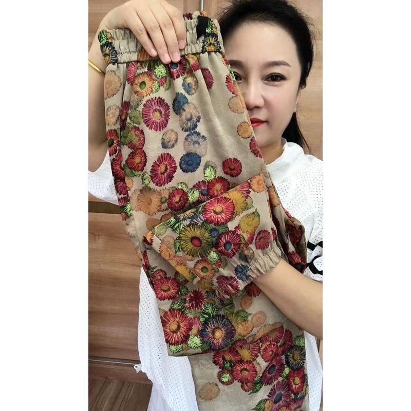 

Thin High Waist Loose Breathable Cool Jogger Pants Shake Pants 8063 Pink XL