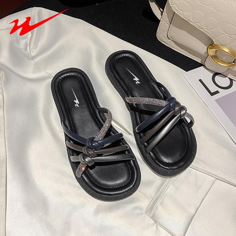 

Double star eight special soft bottom two wear sandals new summer wear not tired feet with skirt fairy sandals 35
