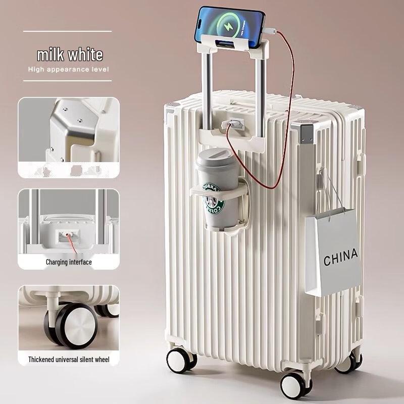 

Yuzhan Premium Spinner Luggage with USB and Cup Holder 22-inch